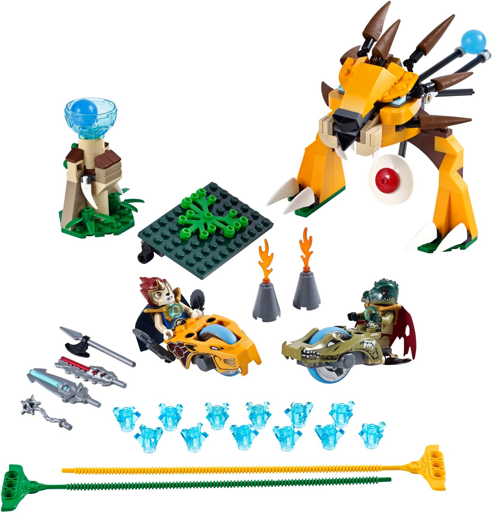 The Ultimate Speedor Tournament lion gate, obstacles, two Speedorz and CHI crystals